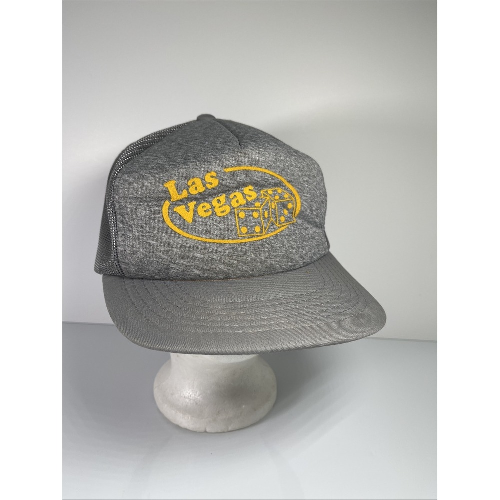 Vintage LAS VEGAS YR Snapback‎ Trucker Hat Cap Rolling Dice RARE
